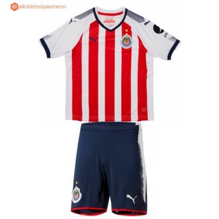 Maillot CD Guadalajara Enfant Domicile 2017 2018 Pas Cher