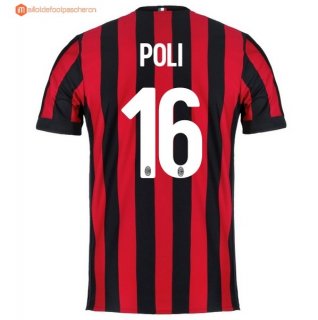 Maillot Milan Domicile Poli 2017 2018 Pas Cher Maillot Milan Domicile Poli 2017 2018 Pas Cher
