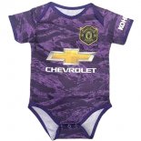 Maillot Manchester United Domicile Gardien Onesies Enfant 2019 2020 Purpura Pas Cher