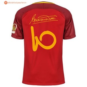 Maillot AS Roma Domicile Totti 10 2017 2018 Pas Cher