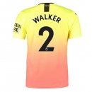 Maillot Manchester City NO.2 Walker Third 2019 2020 Orange Pas Cher