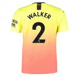 Maillot Manchester City NO.2 Walker Third 2019 2020 Orange Pas Cher