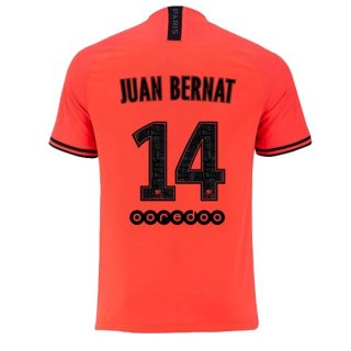 JORDAN Maillot Paris Saint Germain NO.14 Juan Bernat Exterieur 2019 2020 Orange Pas Cher