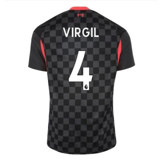 Maillot Liverpool NO.4 Virgil Third 2020 2021 Noir Pas Cher Maillot Liverpool NO.4 Virgil Third 2020 2021 Noir Pas Cher