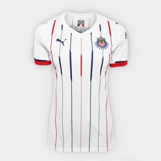 Maillot CD Guadalajara Exterieur Femme 2018 2019 Blanc Pas Cher