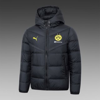 Manteau de duvet Borussia Dortmund 2024 2025 Noir Manteau de duvet Borussia Dortmund 2024 2025 Noir
