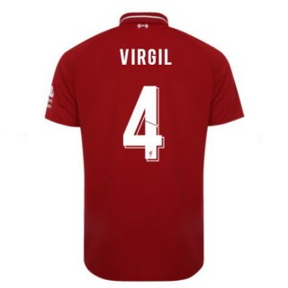 Maillot Liverpool Domicile Virgil 2018 2019 Rouge Pas Cher Maillot Liverpool Domicile Virgil 2018 2019 Rouge Pas Cher