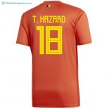 Maillot Belgica Domicile T.Hazard 2018 Rouge Pas Cher