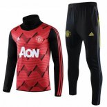 Survetement Manchester United 2019 2020 Rouge Jaune Noir