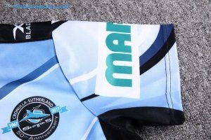 Maillot Rugby Cronulla Sharks Auckland 9's 2017 2018 Bleu Pas Cher