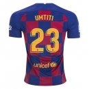 Maillot Barcelona NO.23 Umtiti Domicile 2019 2020 Bleu Rouge Pas Cher