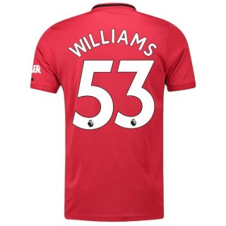 Maillot Manchester United NO.53 Williams Domicile 2019 2020 Rouge Maillot Manchester United NO.53 Williams Domicile 2019 2020 Rouge