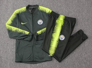 Survetement Manchester City 2018 2019 Vert Jaune Pas Cher