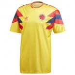 Thailande Maillot Columbia Domicile Retro 1990 Jaune Pas Cher