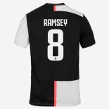 Maillot Juventus NO.8 Ramsey Domicile 2019 2020 Blanc Noir Pas Cher