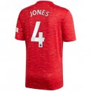 Maillot Manchester United NO.4 Jones Domicile 2020 2021 Rouge Pas Cher