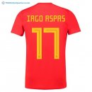 Maillot Espagne Domicile Iago Aspas 2018 Rouge Pas Cher