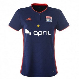 Maillot Lyon Exterieur Femme 2018 2019 Bleu Pas Cher