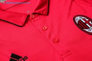 Polo AC Milan Ensemble Complet 2017 2018 Rouge Pas Cher