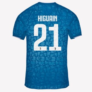 Maillot Juventus NO.21 Higuain Third 2019 2020 Bleu Pas Cher