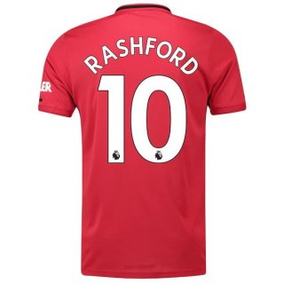 Maillot Manchester United NO.10 Rashford Domicile 2019 2020 Rouge