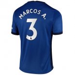 Maillot Chelsea NO.3 Marcos A. Domicile 2020 2021 Bleu Pas Cher