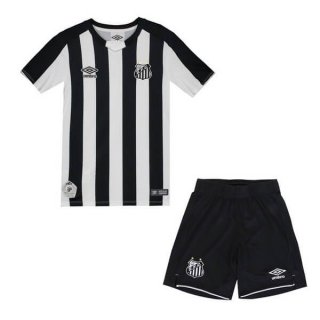 Maillot Santos Exterieur Enfant 2019 2020 Blanc Noir Pas Cher