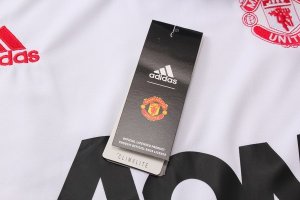 Entrainement Manchester United Ensemble Complet 2018 2019 Blanc Rouge Pas Cher