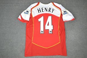 Maillot Arsenal Henry Domicile NO.14 Retro 2004/05 Rouge Pas Cher