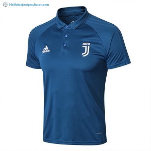 Polo Juventus Ensemble Complet 2017 2018 Bleu Pas Cher