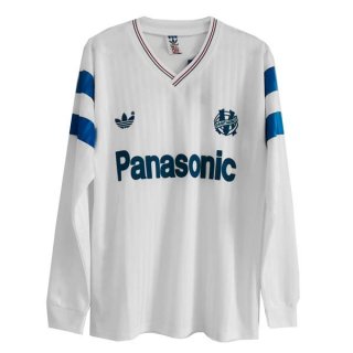 Maillot Marseille Domicile ML Retro 1990 Blanc Pas Cher Maillot Marseille Domicile ML Retro 1990 Blanc Pas Cher