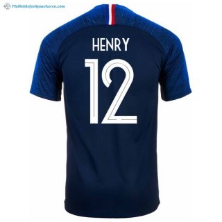 Maillot France Domicile Henry 2018 Bleu Pas Cher