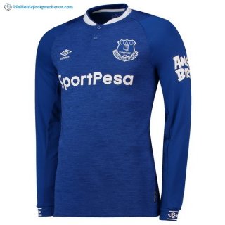 Maillot Everton Domicile ML 2018 2019 Bleu Pas Cher