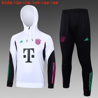 Enfant Sweat Shirt Capuche Bayern Munich 2024 Blanc 2 Enfant Sweat Shirt Capuche Bayern Munich 2024 Blanc 2