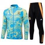Survetement Real Madrid 2024 2025 Bleu Jaune
