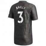 Maillot Manchester United NO.3 Bailly Exterieur 2020 2021 Noir Pas Cher