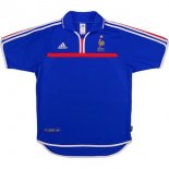 Maillot France Domicile Retro 2000 Bleu Pas Cher