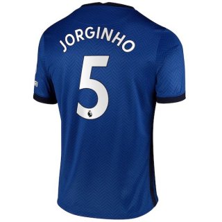 Maillot Chelsea NO.5 Jorginho Domicile 2020 2021 Bleu Pas Cher