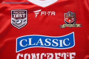Maillot Rugby Tonga Domicile 2017 2018 Rouge Pas Cher