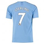 Maillot Manchester City NO.7 Sterling Domicile 2019 2020 Bleu Pas Cher