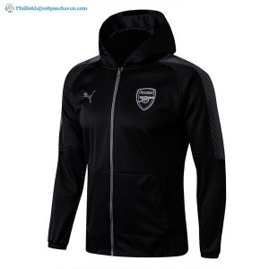 Survetement Arsenal 2017 2018 Noir Gris Pas Cher