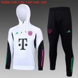 Enfant Sweat Shirt Capuche Bayern Munich 2024 Blanc 2