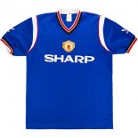 Thailande Maillot Manchester United Third Retro 1984 1986 Bleu Pas Cher