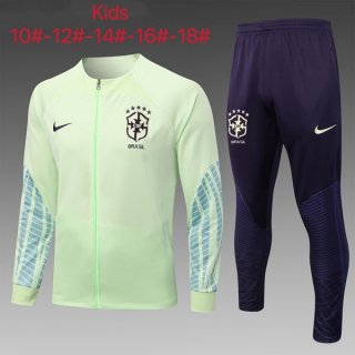 Enfant Survetement Brésil 2022 2023 Vert Purpura Enfant Survetement Brésil 2022 2023 Vert Purpura