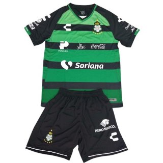 Maillot Santos Laguna Exterieur Enfant 2018 2019 Vert Pas Cher