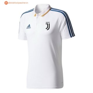 Polo Juventus 2017 2018 Blanc Bleu Pas Cher