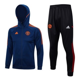 Chaqueta Con Capucha Manchester United 2024 Bleu Chaqueta Con Capucha Manchester United 2024 Bleu