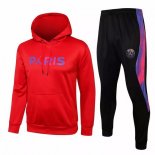 Sweat Shirt Capuche Paris Saint Germain 2021 2022 Rouge Noir Purpura