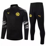 Survetement Borussia Dortmund 2020 2021 Noir Gris Pas Cher