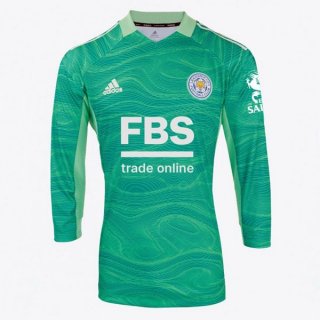 Thailande Maillot Leicester City Gardien ML 2021 2022 Vert Pas Cher